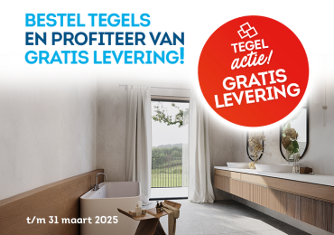 Gratis levering op tegels in februari & maart!